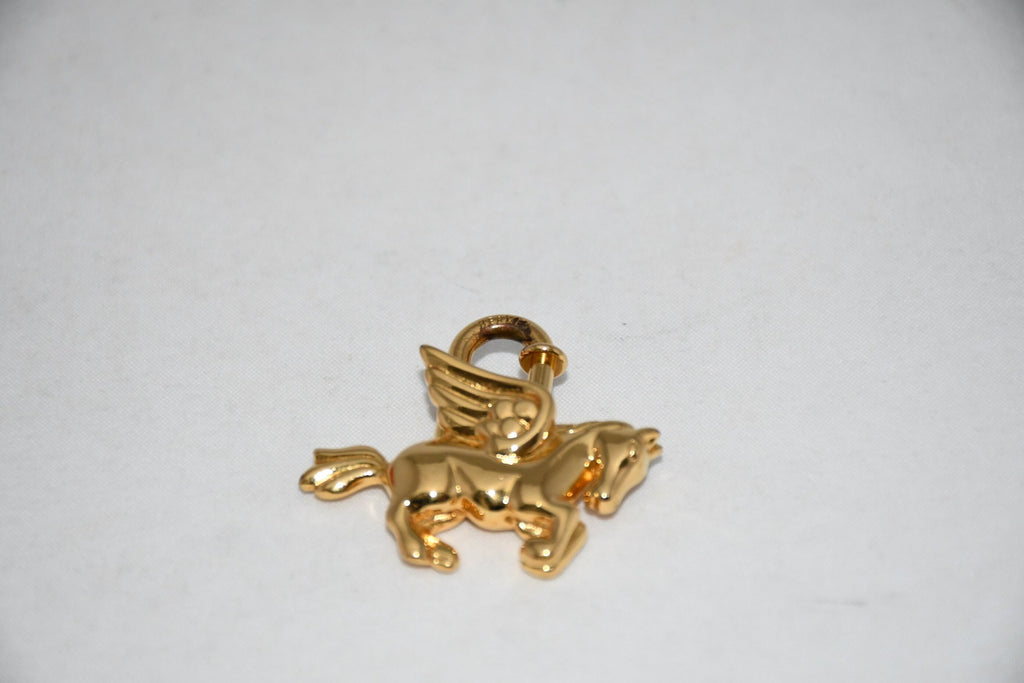 Hermes Cadena Gold Pegasus Horse Motif bag charm lock 071
