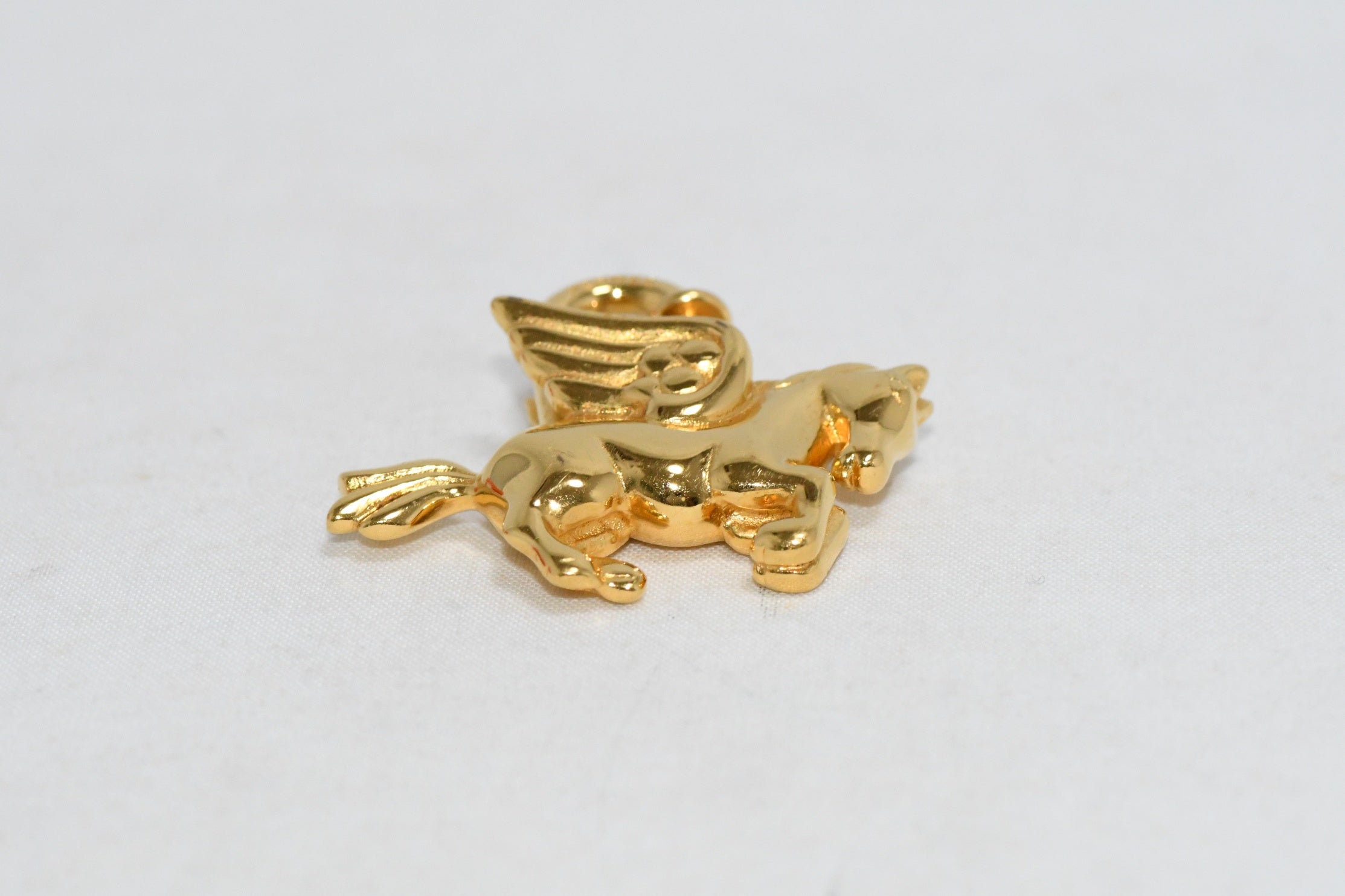 Hermes Cadena Gold Pegasus horse motif bag charm lock 001 Ex+