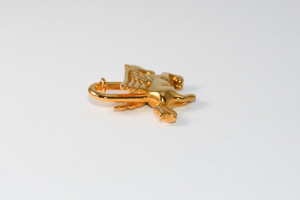 Hermes Cadena Gold Pegasus horse motif bag charm lock 004 Ex+