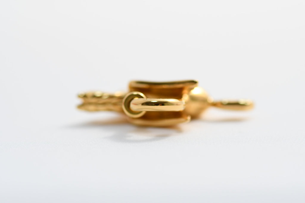 Hermes Cadena Gold Pegasus with Choker necklace bag charm horse motif lock 43 cm