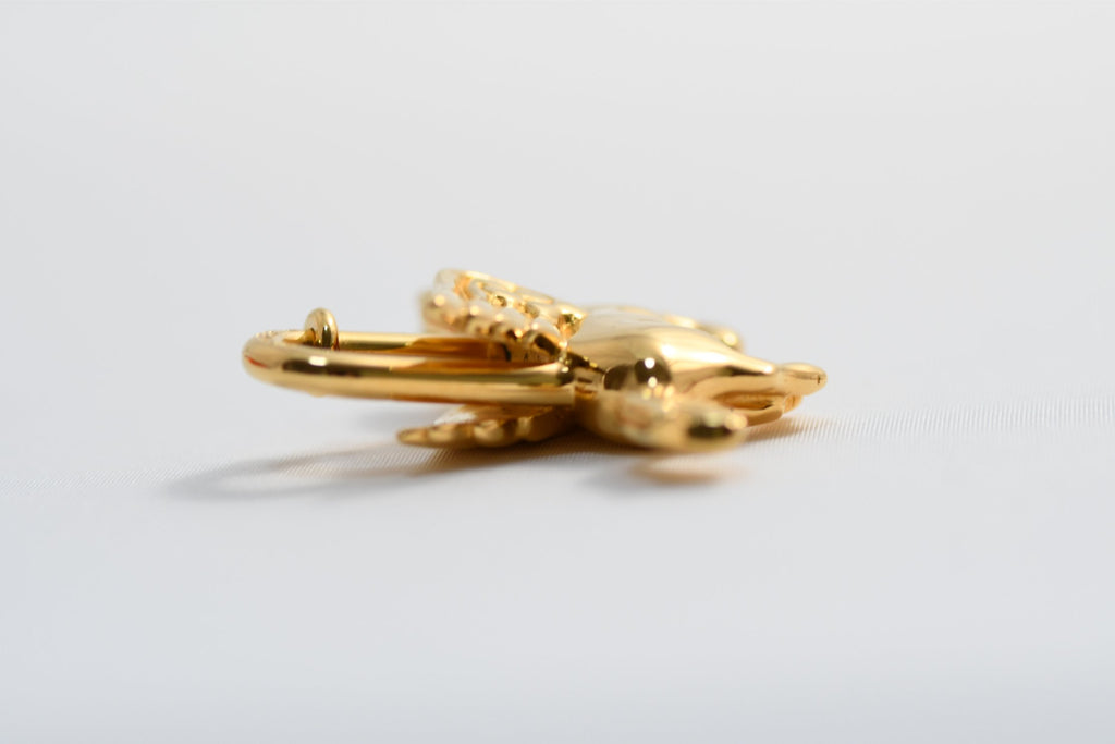 Hermes Cadena Gold Pegasus with Choker necklace bag charm horse motif lock 43 cm