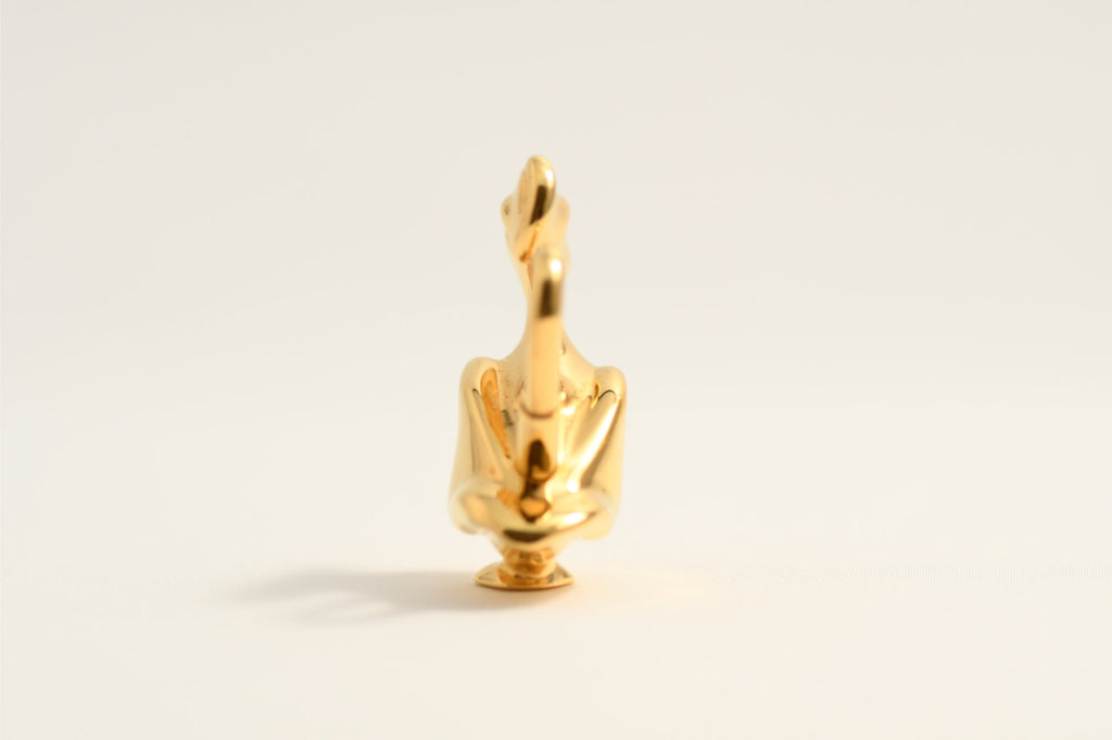 Hermes Cadena Pelican Gold motif bag charm lock 1992
