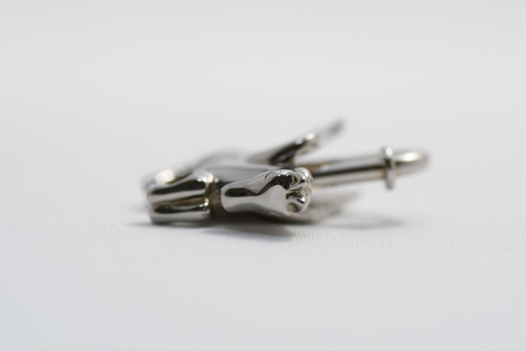 Hermes Cadena Silver Pegasus Horse Motif bag charm lock M510