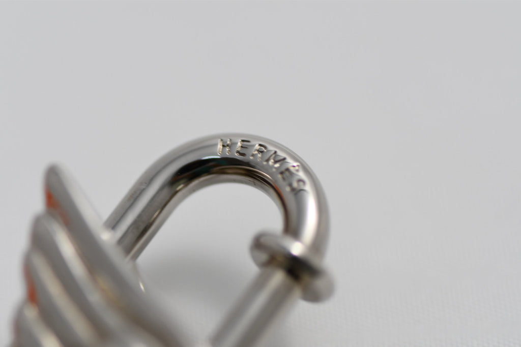 Hermes Cadena Silver Pegasus Horse Motif bag charm lock M510