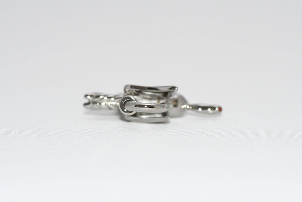 Hermes Cadena Silver Pegasus Horse Motif bag charm lock NEW 059