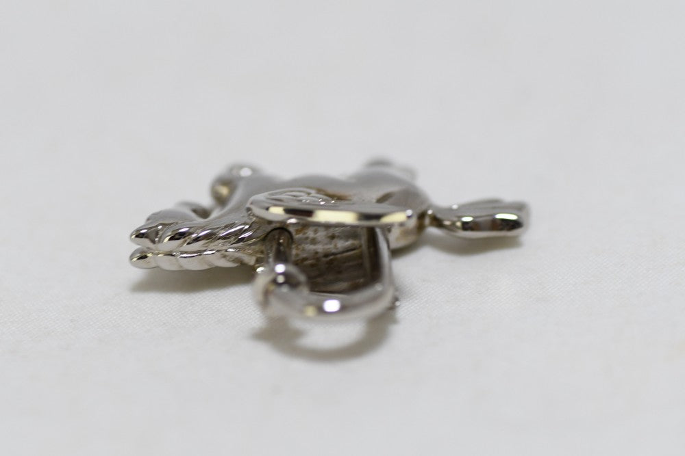 Hermes Cadena Silver Pegasus Horse Motif bag charm lock R66