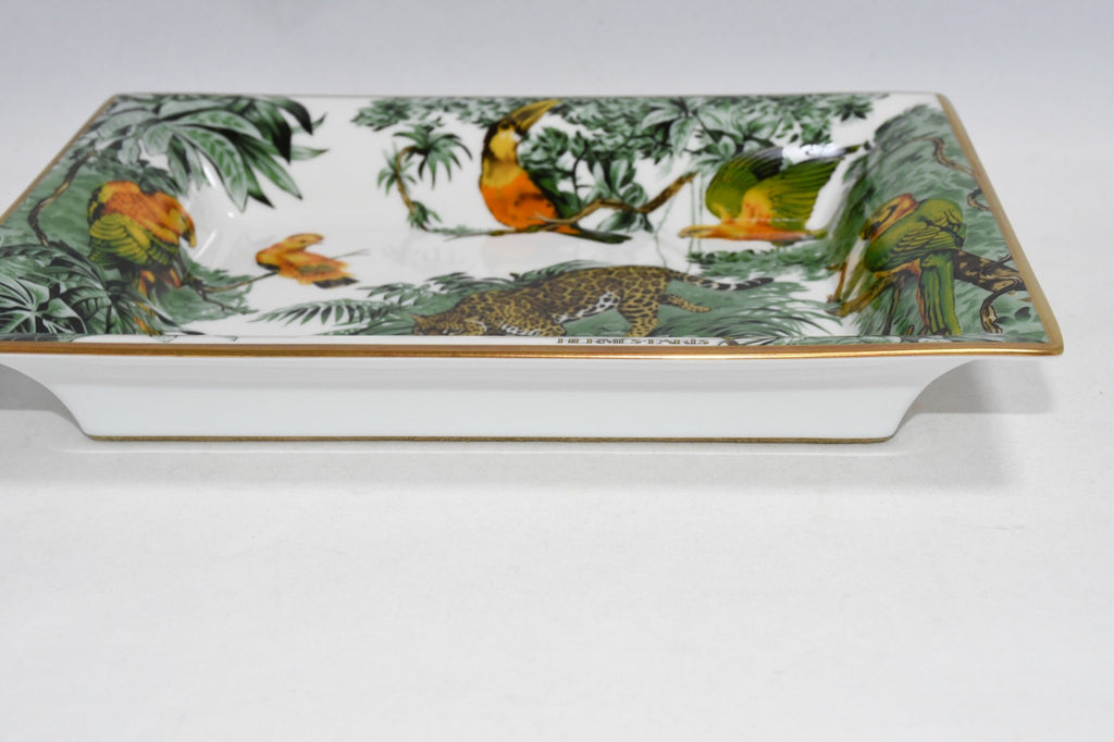 Hermes Carnets d'Equateur Change tray porcelain Ashtray plate panther jaguar