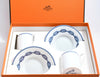 Hermes Chaine D'ancre Demitasse Cup and Saucer 2 Set blue tableware Espresso