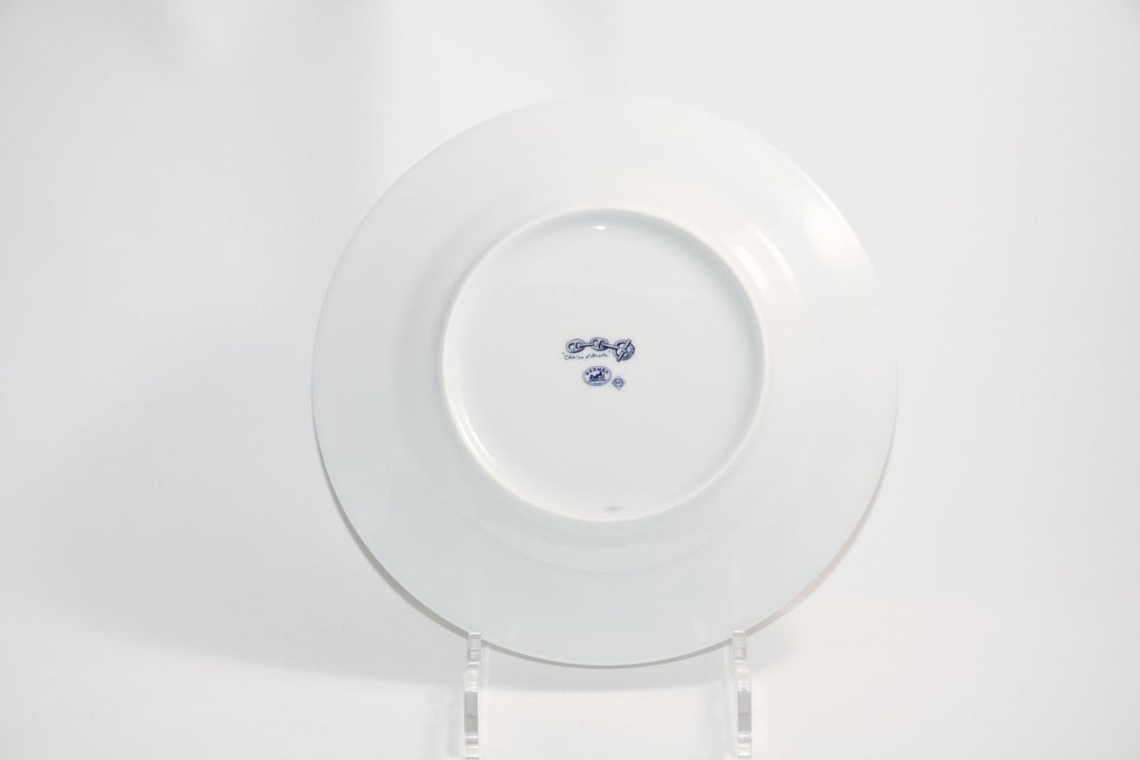 Hermes Chaine D'ancre Dessert Plate 22cm blue porcelain 8.9" M03