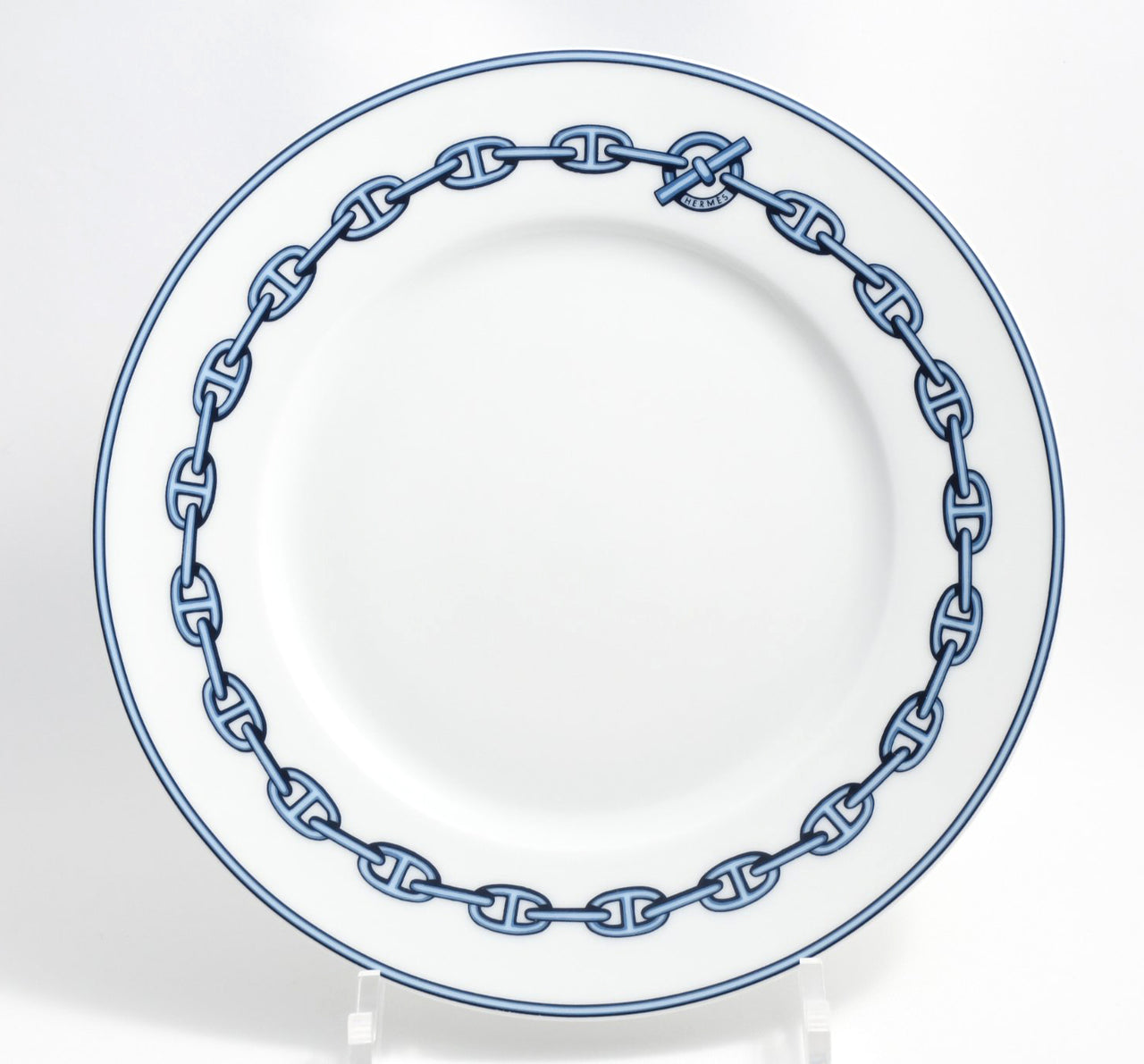 Hermes Chaine D'ancre Dessert Plate 22cm blue porcelain 8.9" 0109