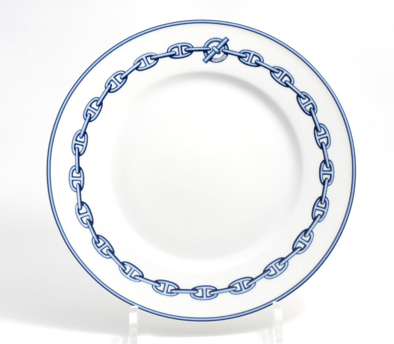 Hermes Chaine D'ancre Dessert Plate 22cm blue porcelain 8.9" 082