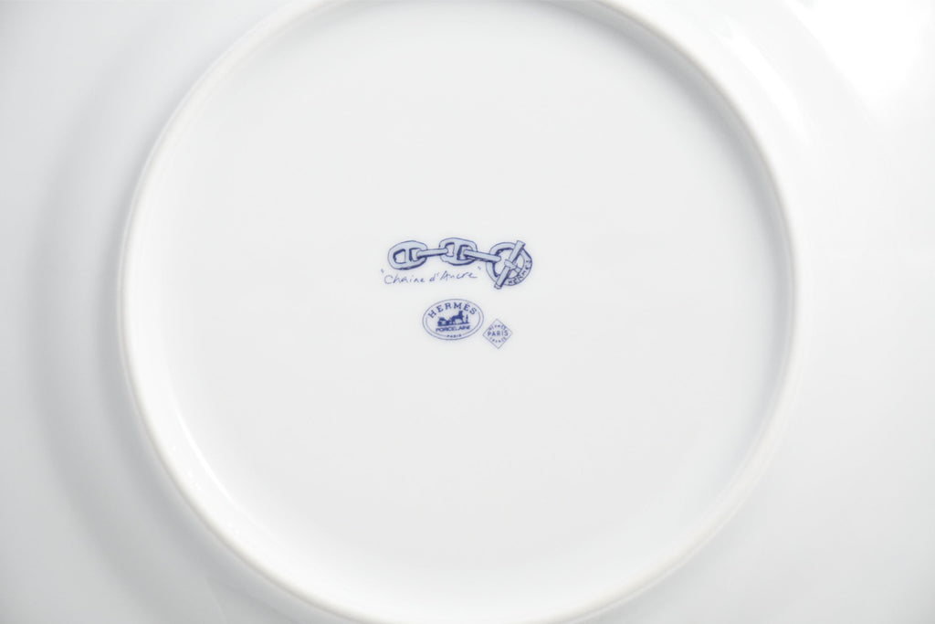 Hermes Chaine D'ancre Dessert Plate 22cm blue porcelain 8.9" 098