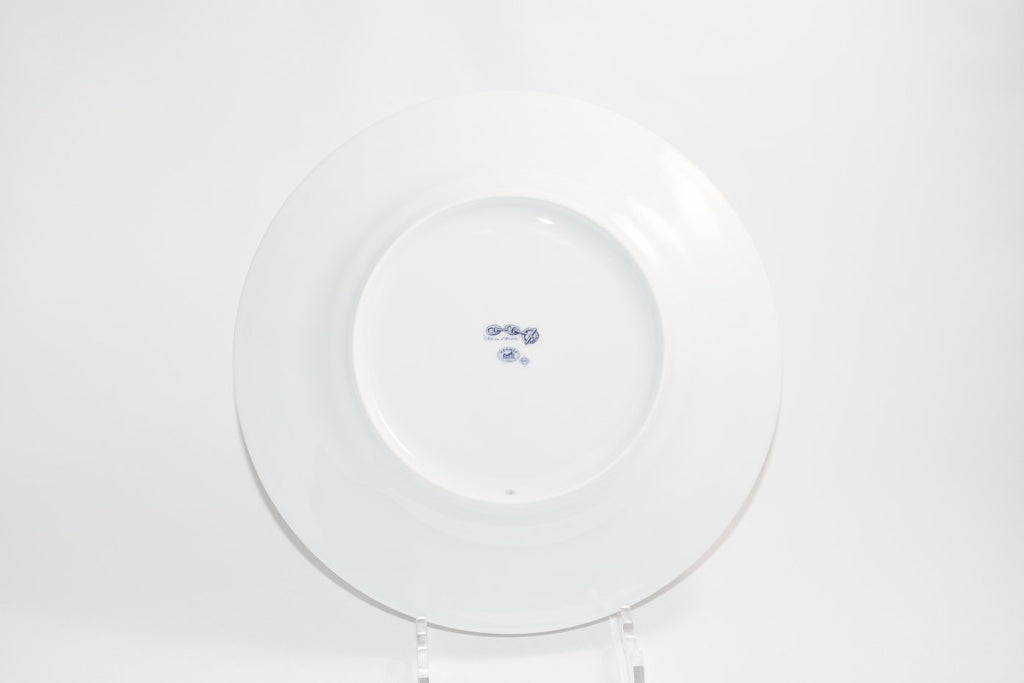 Hermes Chaine D'ancre Dinner Plate 27 cm blue porcelain dinnerware 10.6” 001