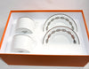 Hermes Chaine D'ancre Morning Cup and Saucer 2 set Platinum silver tea coffee cappuccino