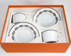 Hermes Chaine D'ancre Tea Cup and Saucer 2 set Platinum silver coffee dinnerware 03