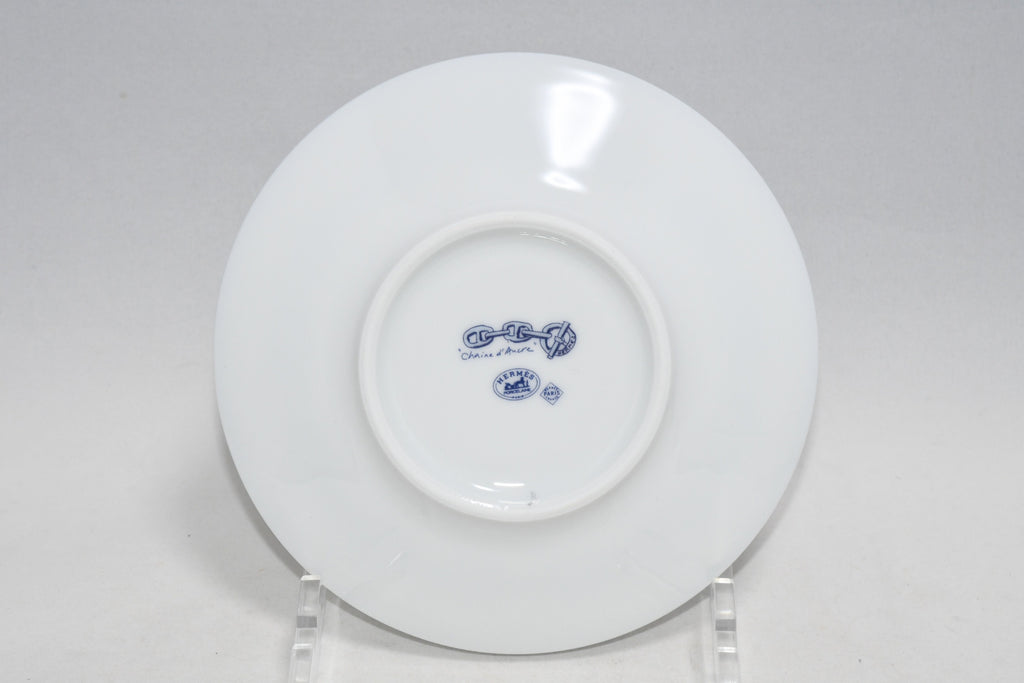 Hermes Chaine D'ancre Tea Cup and Saucer 2 set blue coffee dinnerware 236
