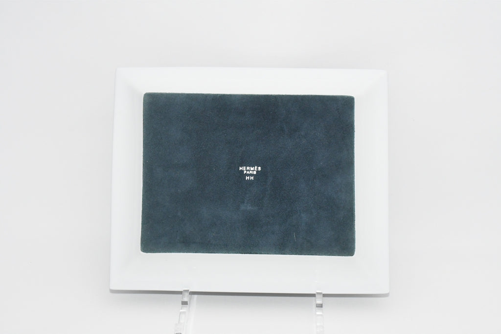 Hermes Chaine d'Ancre Change tray navy porcelain Ashtray chain plate
