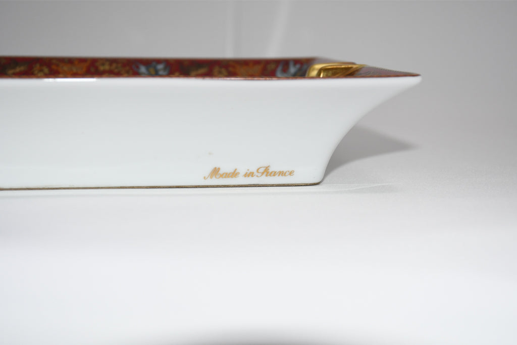 Hermes Change tray Chasse en Inde red porcelain Ashtray india tiger plate E00