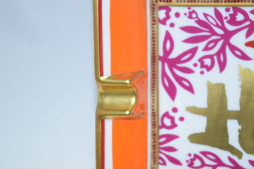 Hermes Change tray Cow Japanese design orange Ashtray VIDE POCHE Ushi