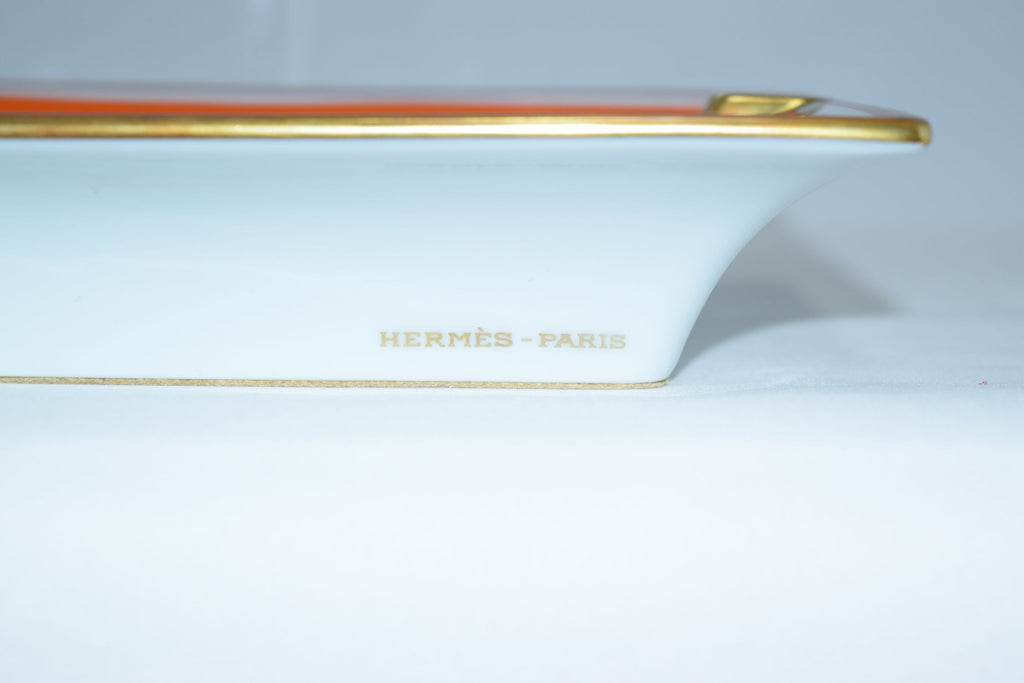 Hermes Change tray Cow Japanese design orange Ashtray VIDE POCHE Ushi