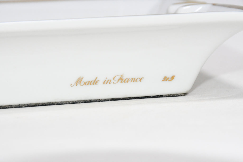 Hermes Change tray Dog flower porcelain Ashtray white plate Vide Poche