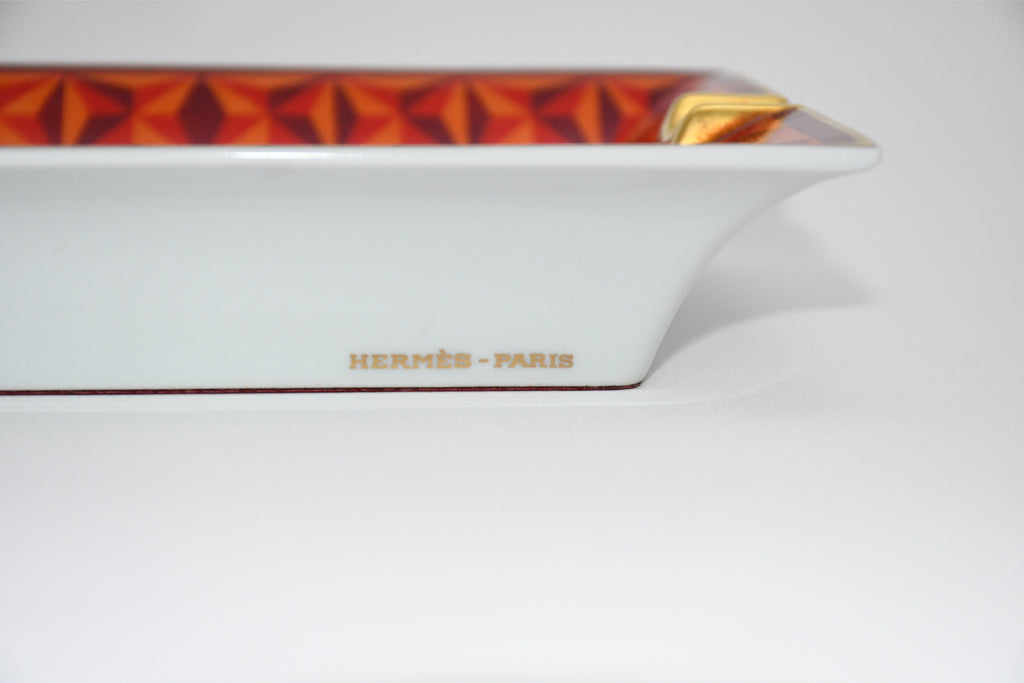 Hermes Change tray Elephant red porcelain Ashtray animal ornament plate