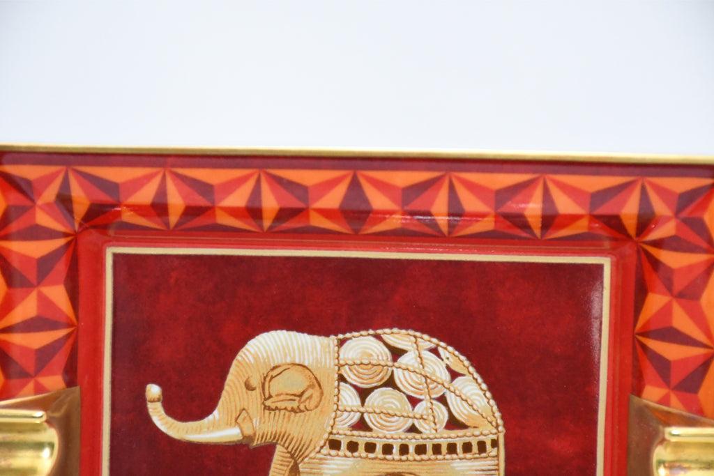 Hermes Change tray Elephant red porcelain Ashtray animal ornament plate