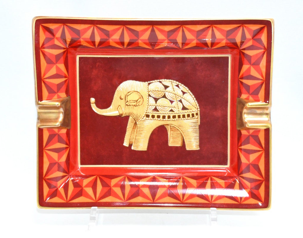 Hermes Change tray Elephant red porcelain Ashtray plate dinnerware VIDE POCHE