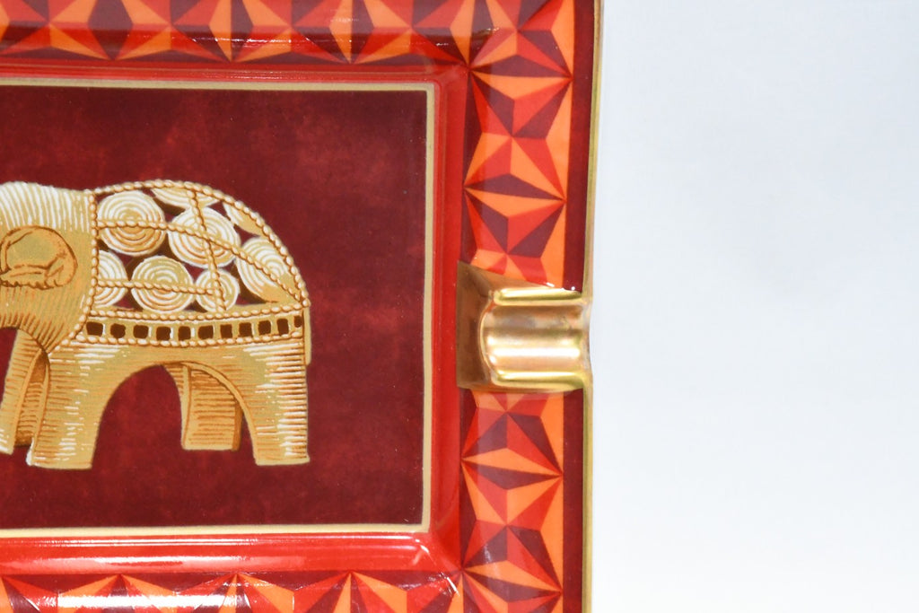 Hermes Change tray Elephant red porcelain Ashtray plate dinnerware VIDE POCHE