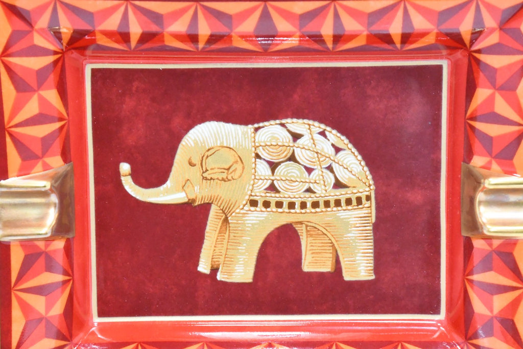 Hermes Change tray Elephant red porcelain Ashtray plate dinnerware VIDE POCHE