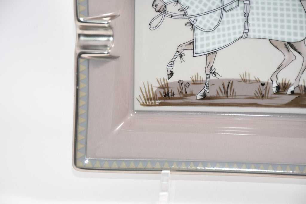 Hermes Change tray Horse porcelain Ashtray animal gray plate VIDE POCHE 062
