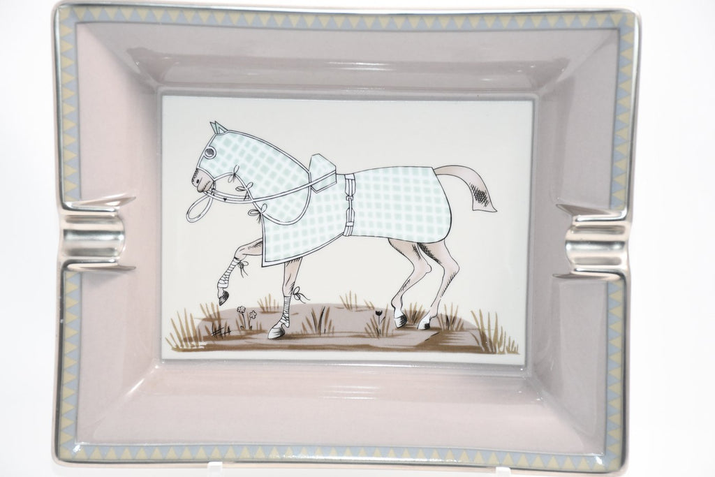 Hermes Change tray Horse porcelain Ashtray animal gray plate VIDE POCHE 062