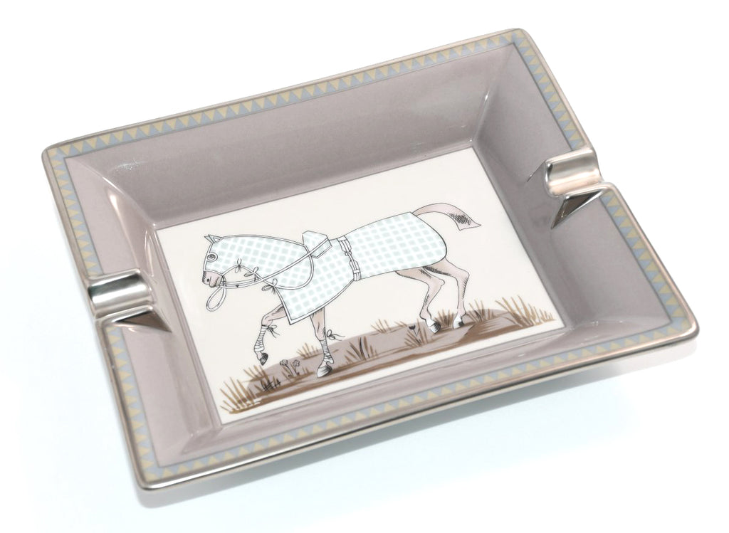 Hermes Change tray Horse porcelain Ashtray animal gray plate VIDE POCHE 062