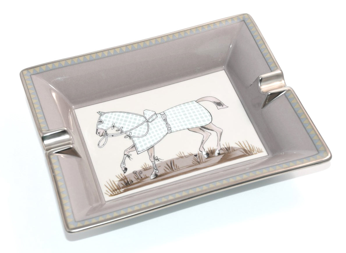 Hermes Change tray Horse porcelain Ashtray animal gray plate VIDE POCHE 062