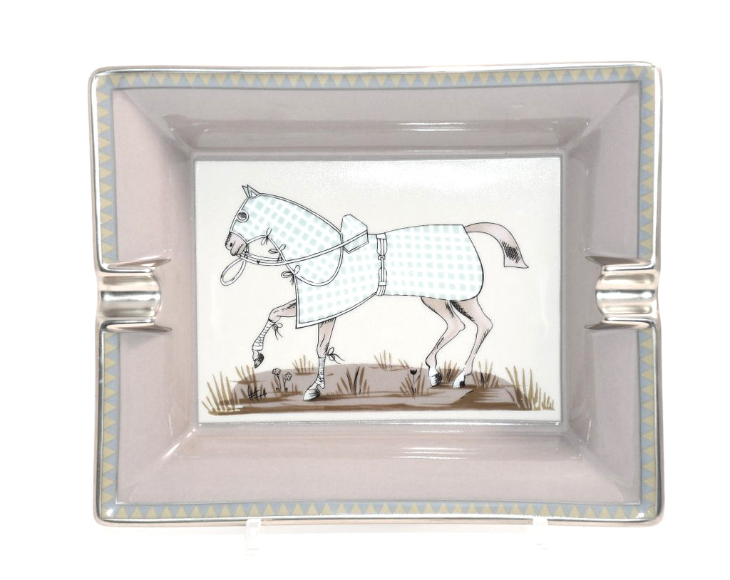 Hermes Change tray Horse porcelain Ashtray animal gray plate VIDE POCHE 062