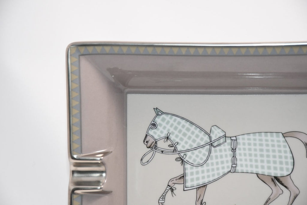 Hermes Change tray Horse porcelain Ashtray animal gray plate VIDE POCHE 062
