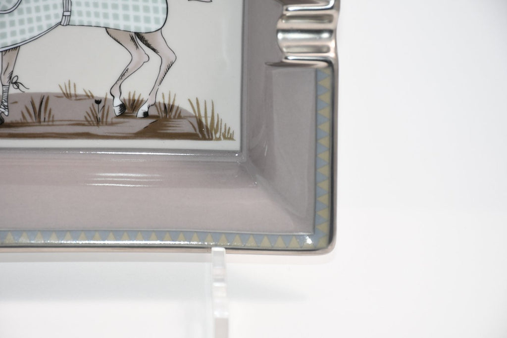 Hermes Change tray Horse porcelain Ashtray animal gray plate VIDE POCHE 062