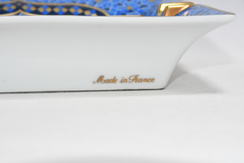Hermes Change tray Lute porcelain Ashtray blue guitar