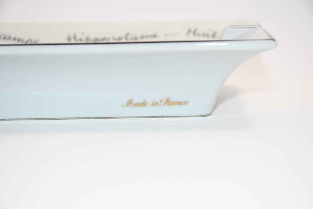 Hermes Change tray Owl porcelain Ashtray animal bird white VIDE POCHE