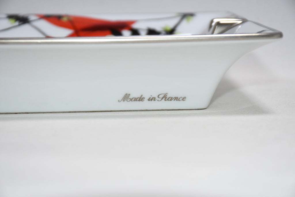 Hermes Change tray Panda bear porcelain Ashtray red dinnerware plate