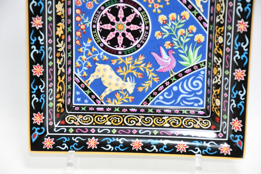 Hermes Change tray Peuple du Vent porcelain Ashtray blue bear wind plate