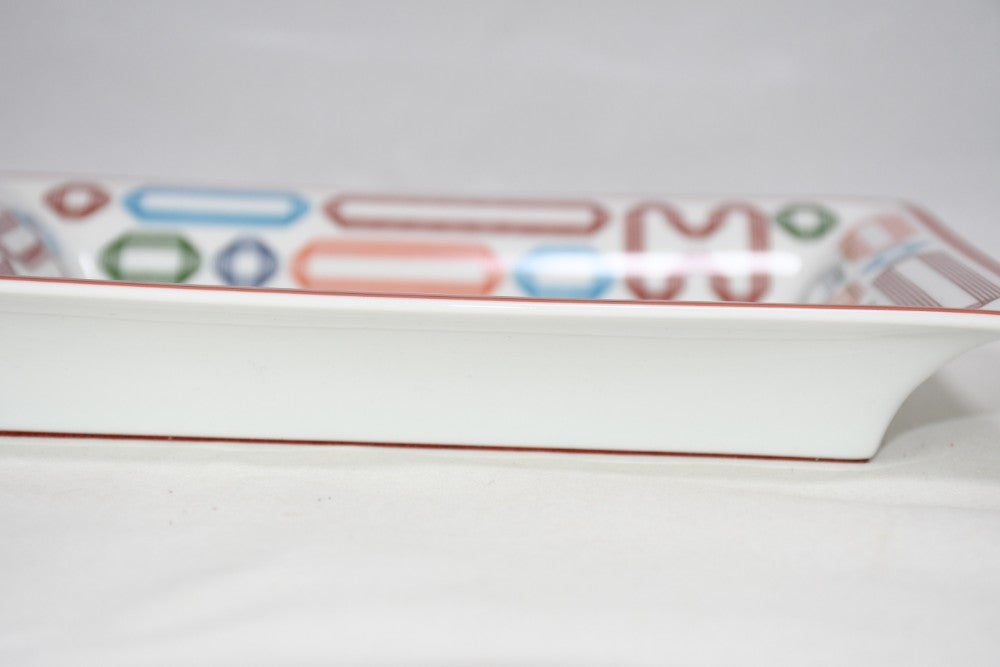 Hermes Change tray multi color Ashtray Logo character porcelain