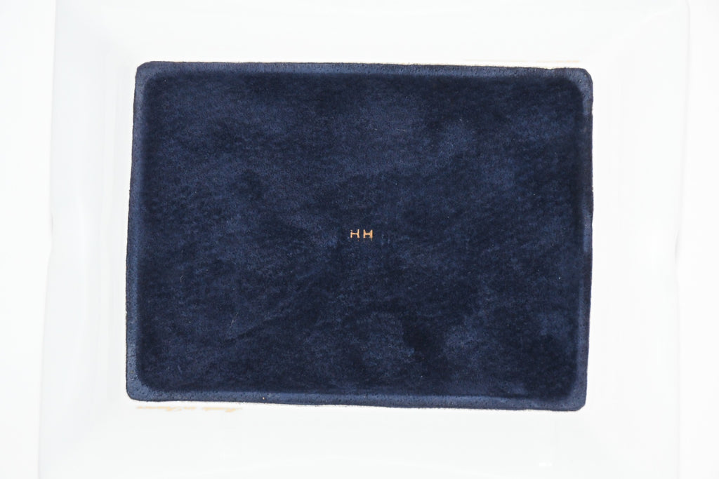 Hermes Cheetah Change tray blue porcelain Ashtray plate animal VIDE POCH