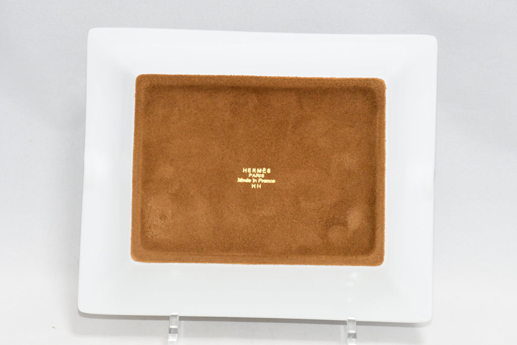 Hermes Cheval Cosmique Change tray porcelain Ashtray orange plate horse