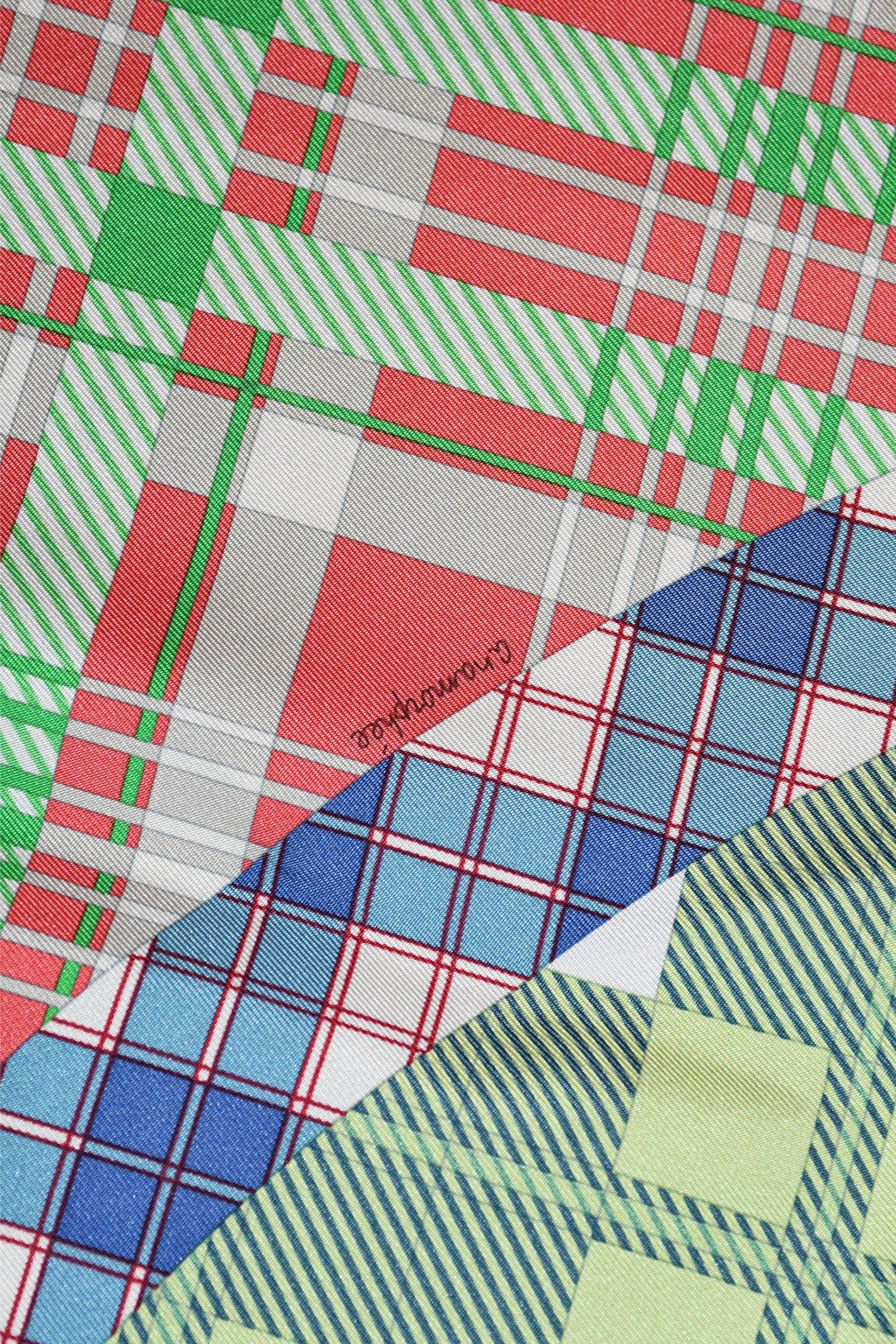 Hermes Ex Libris A Carreaux 90 cm silk green Carre plaid 35"
