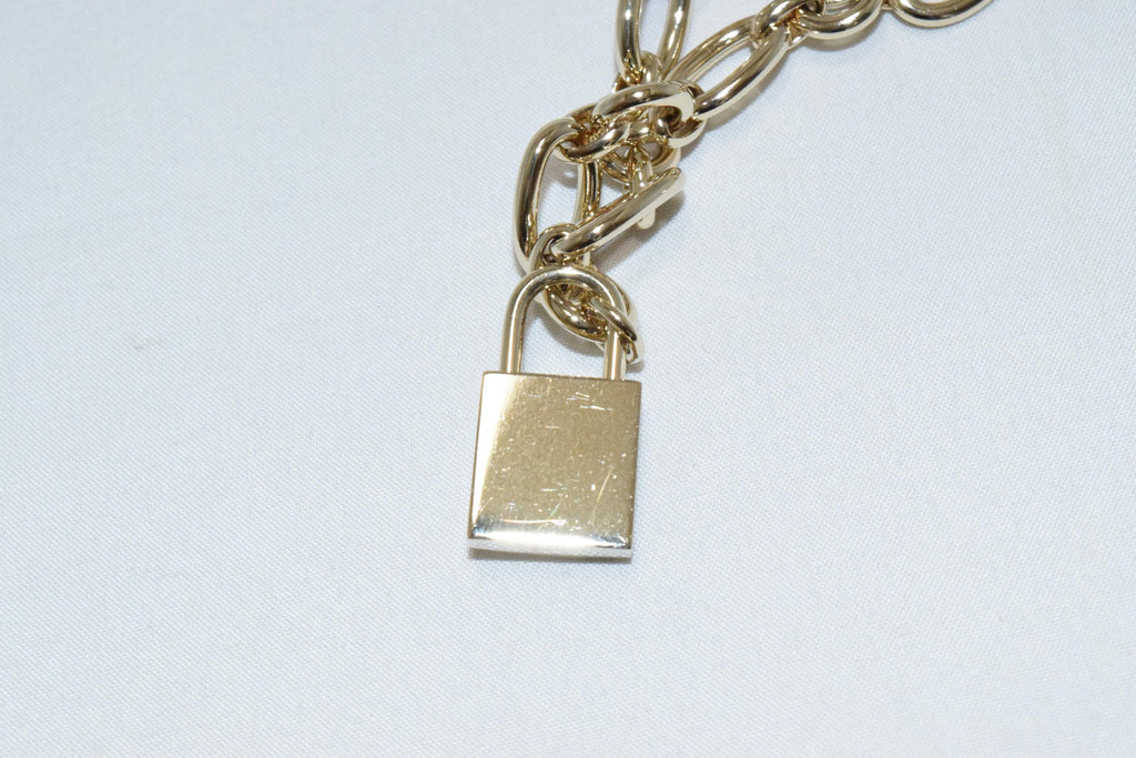 Hermes GOLD Olga Chain Belt Bag Charm Amulette Necklace with Box Breloque Cadena