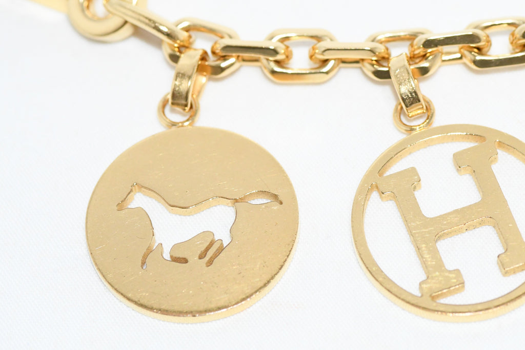 Hermes Gold Breloque Olga Bag Charm Amulette Cadena Berloque 0229