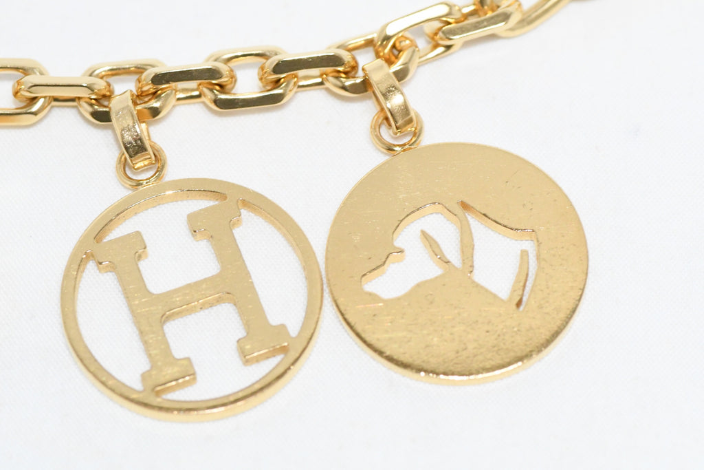 Hermes Gold Breloque Olga Bag Charm Amulette Cadena Berloque 0229