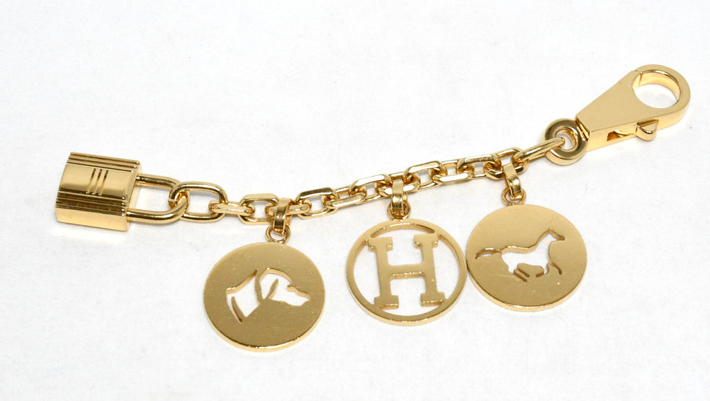 Hermes Gold Breloque Olga Bag Charm Amulette Cadena Berloque 0229