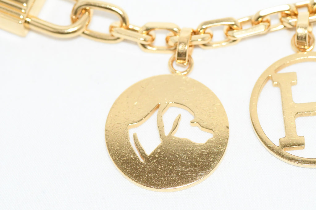 Hermes Gold Breloque Olga Bag Charm Amulette Cadena Berloque 0229